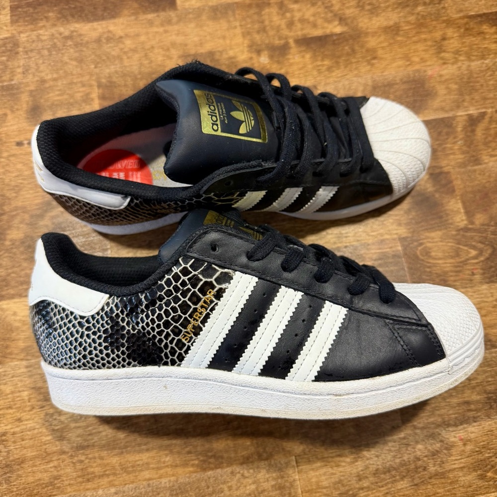 Adidas Superstar Black Snakeskin 7